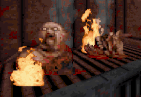 bigboxpcgamecollectors fire head dead blood GIF