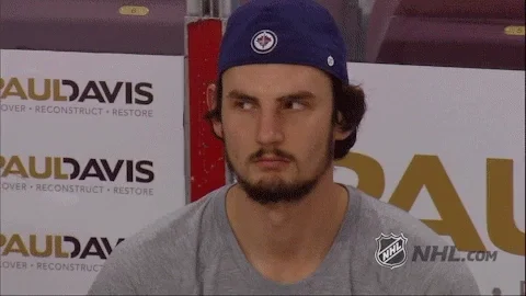 suspicious ice hockey GIF by NHL