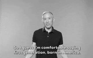 so i guess i'm comfortable saying first generation born in america GIF