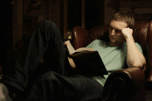 GENEZIZ reading book GIF