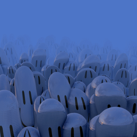 xponentialdesign animation loop 3d crowd GIF