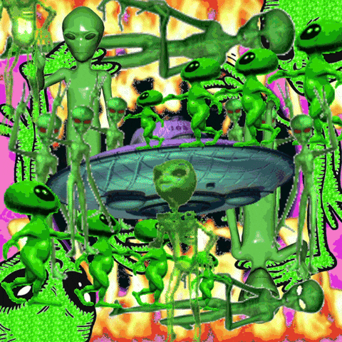 aliens dancing GIF by Percolate Galactic