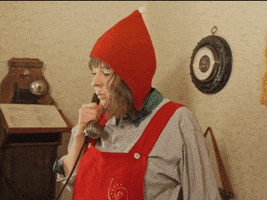 everwhatproductions elf phone call call me maybe santa claus office GIF