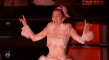 The Voice excited nbc miley cyrus season 11 GIF