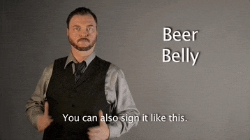 sign language beer belly GIF by Sign with Robert