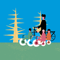 family bike GIF by Ana Pérez López