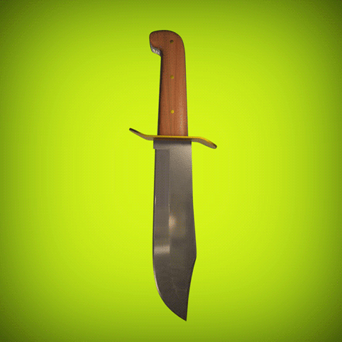 chaaaad animation 3d c4d bowie knife GIF