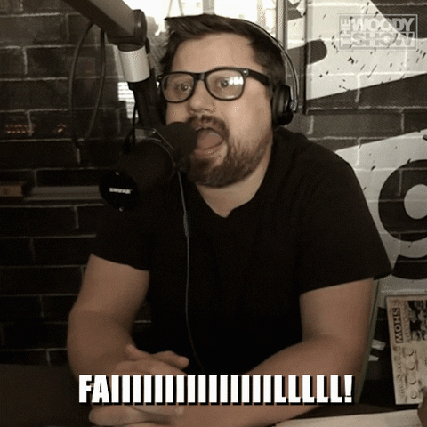 Shout Fail GIF by The Woody Show