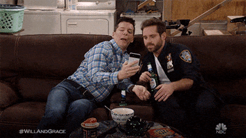 will and grace phone GIF by NBC