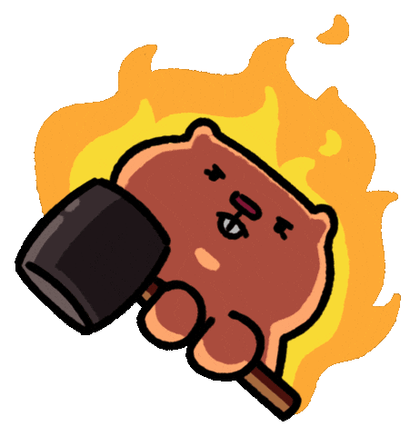 Angry Fire Sticker
