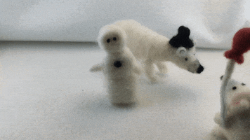 polar bear snowman GIF by ELFvid