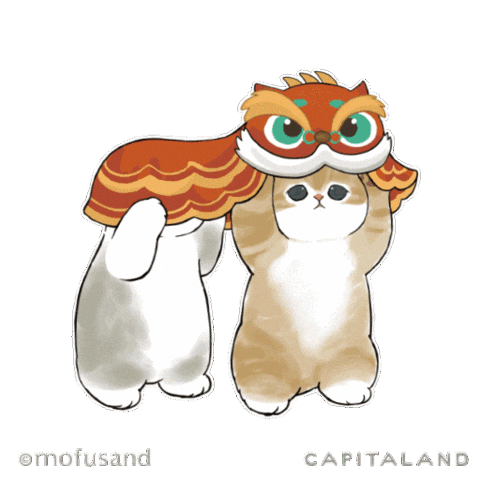 Chinese New Year Cat Sticker by CapitaLand Malls SG