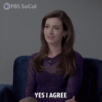 I Agree Anne Hathaway GIF by PBS SoCal