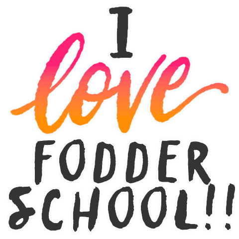 Fodder School Sticker by willaworkshops