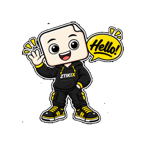Greetings Hello Sticker by ZTIKIX