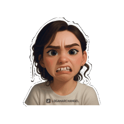 Angry Yana Sticker