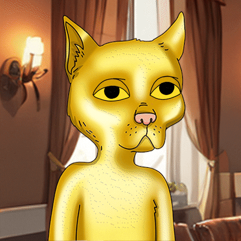 Gold Cat GIF by Gutter Cat Gang