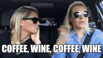 coffee wine GIF by Cat & Nat