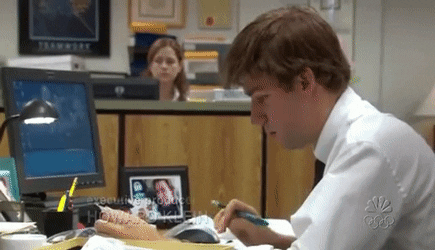 The Office Tired Jim at Desk GIF
