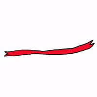 Red Ribbon Drawing GIF by Julie Smith Schneider
