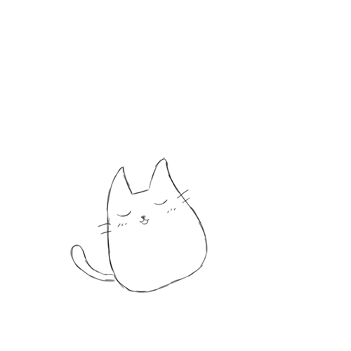 cat drawing GIF by hoppip