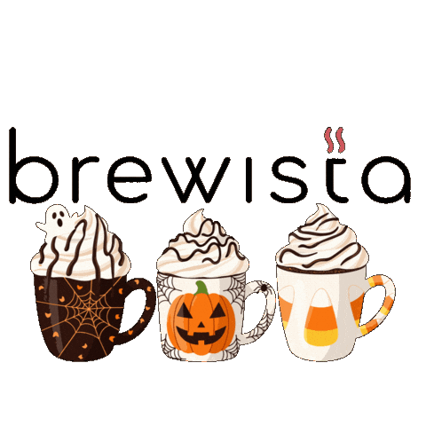 Halloween Ghosts Sticker by Brewista