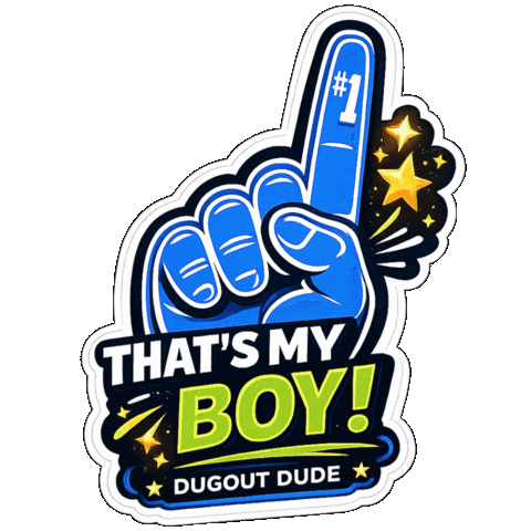 Home Run Baseball Sticker by Dugout Dude