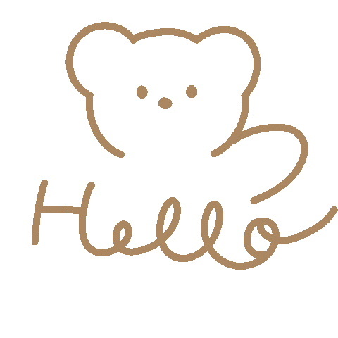 くま Hello Sticker