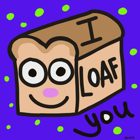 I Love You Bread GIF by Jelene