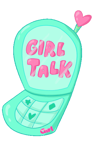 Girl Talk Flip Over Sticker by Total Girl