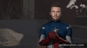 Proud Captain America GIF by Morphin