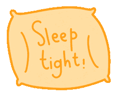 Good Night Sleeping Sticker by Andreea Illustration