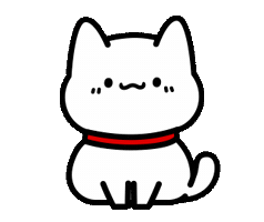 Happy White Cat Sticker by Lord Tofu Animation