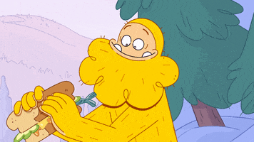 Hungry Bite GIF by The Unstoppable Yellow Yeti