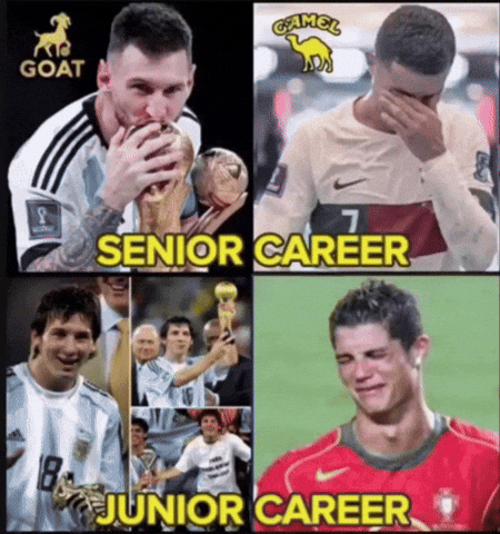 Ronaldo Cry Goat Messi GIF