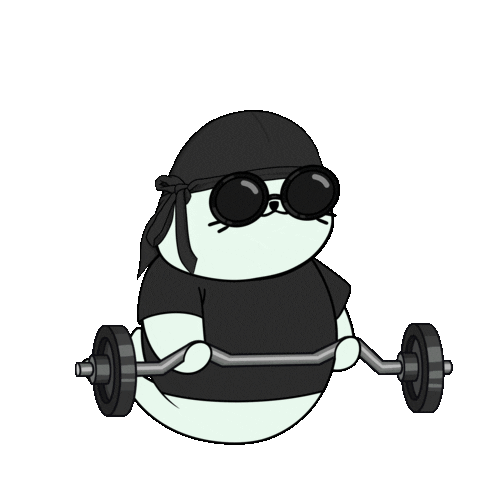 Work Out Sport Sticker by Sappy Seals Community