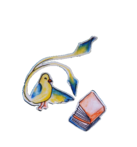 Bird Read Sticker