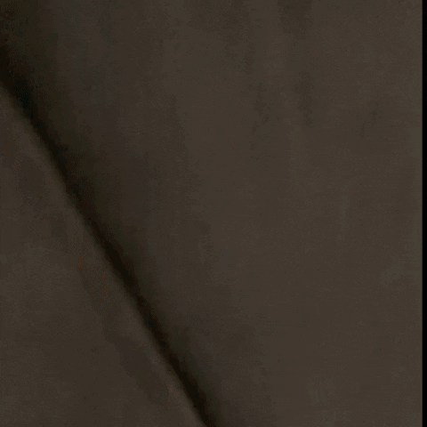 Video gif. We pan up to the face of an unfazed bulldog who rests its paws over the back of a couch. Text, "Hi!"
