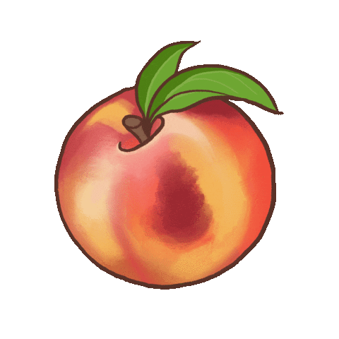 Peach Sticker