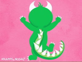 HappyTheHodag celebrate happy dance tail over here GIF