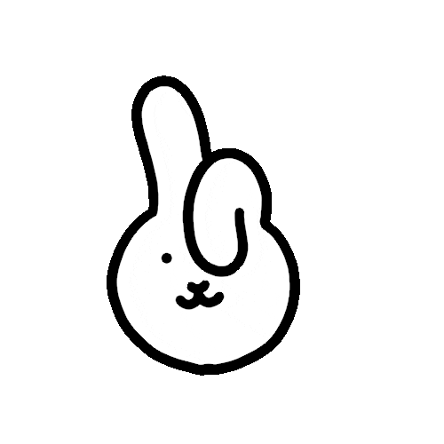 Bunny Rabbit Sticker by GOODMORNINGTOWN