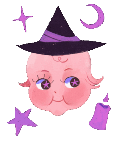 Illustration Witch Sticker by Nisa Kuzucan