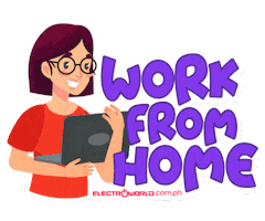 Work From Home Sticker by Electroworld