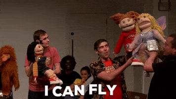 ExtremeImprov fairy puppets improv muppet GIF