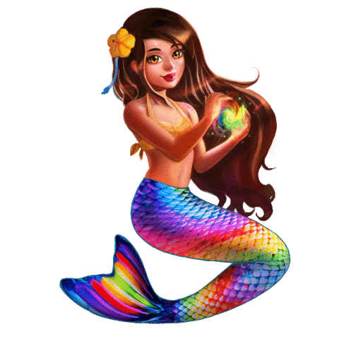 Rainbow Serena Sticker by Fin Fun Mermaid