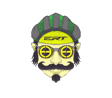 Bike Skull Sticker by ERT UNIFORMES