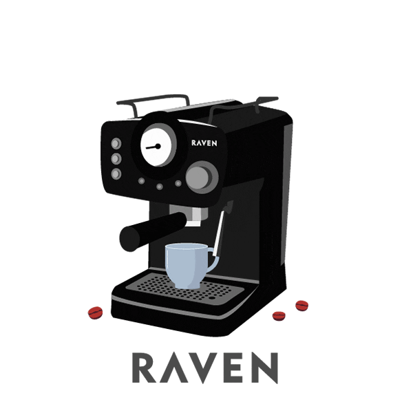 eurocompl coffee latte raven kawa Sticker