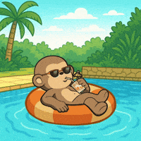Laid Back Vacation Mode GIF by Wise Monkey Meme
