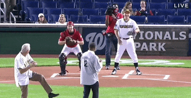 Congressional Baseball Game First Pitch GIF by GIPHY News