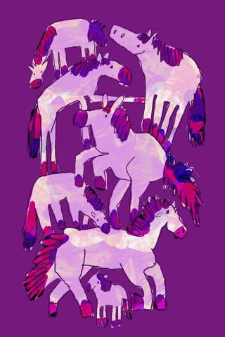 Pink Horses GIF